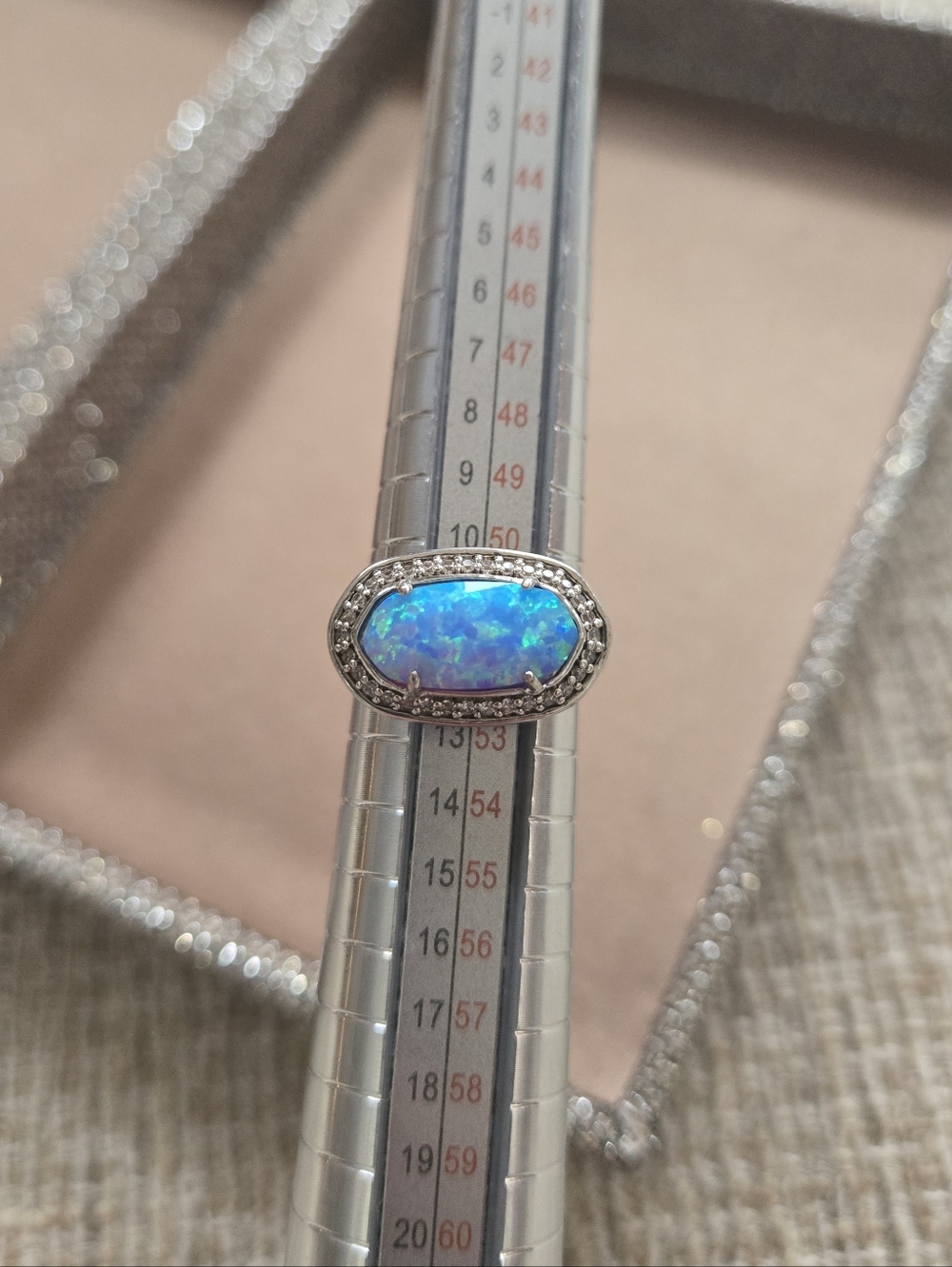 Kendra Scott Emmaline Blue Kyocera Opal Ring - Picture 5 of 9
